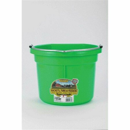 MILLER MFG CO Inc Flat Back Plastic Bucket- Lime Green 8 Quart - P8FBLIMEGREEN MI37120